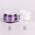 High quality 55ml  double walled round cosmetic facial cream acrylic jar